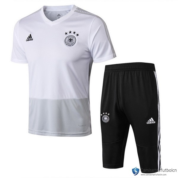 Camiseta Entrenamiento Seleccion Alemania Conjunto Completo 2018 Blanco Negro